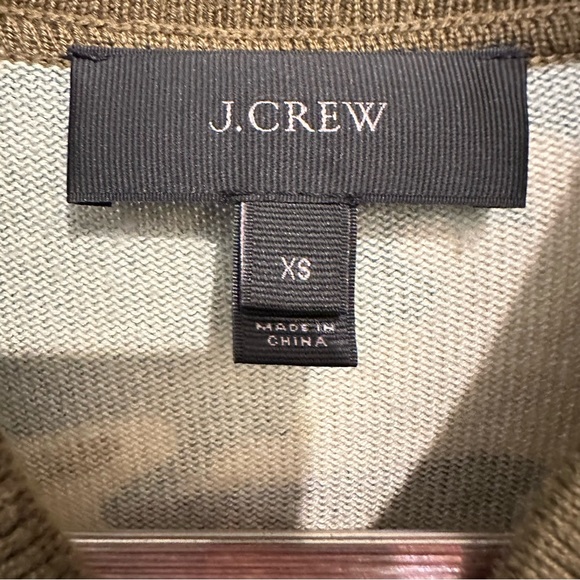 J. Crew Camo Wool Blend Bomber Sweater Jacket XS - Picture 4 of 7